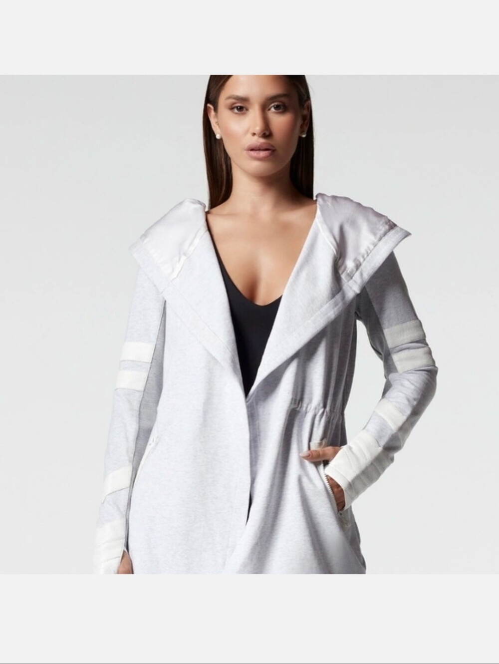BLANC NOIR - Women's MAITRI TRAVELER JACKET - Gray/White M